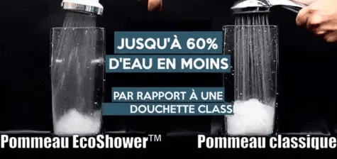 économies eau pommeau de douche anti calcaire EcoShower