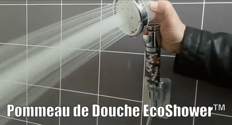 3 jets pommeau de douche EcoShower anti calcaire