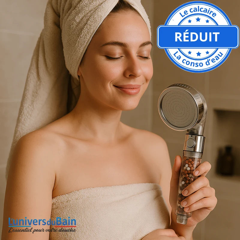 Pommeau de douche anti-calcaire Ecoshower