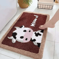 tapis bain marron