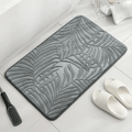 tapis bain palmier gris