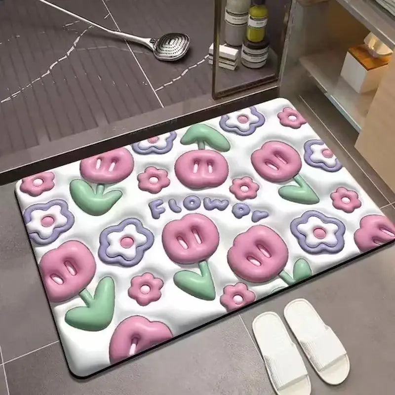 tapis de bain flower