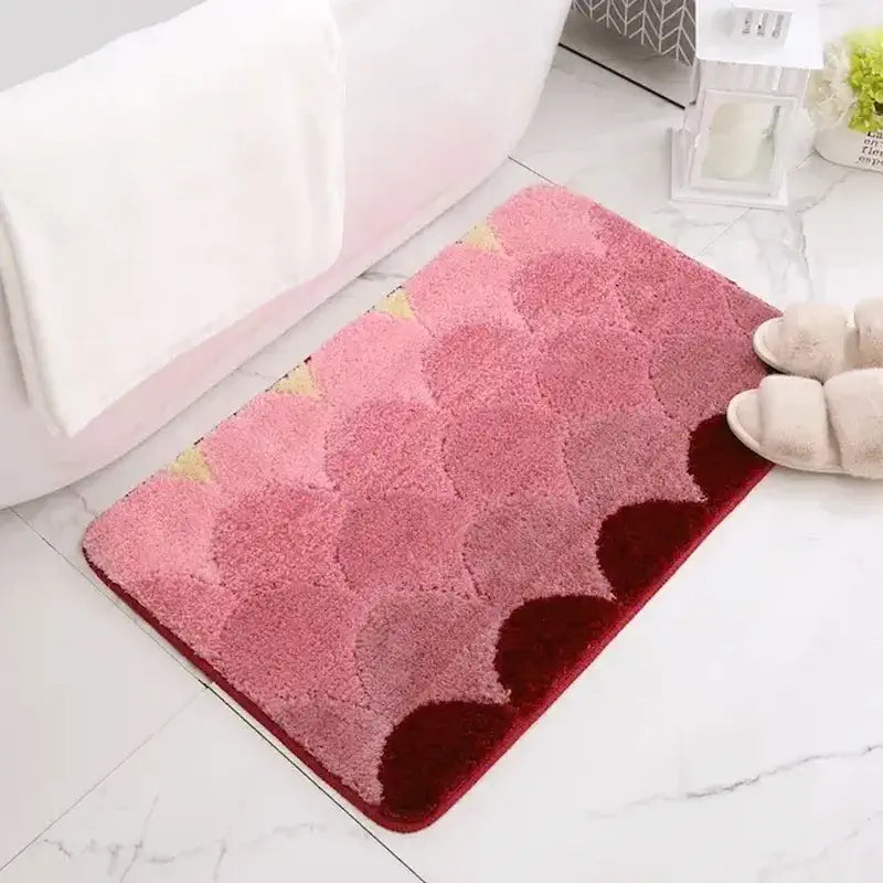 tapis de bain rose degrade