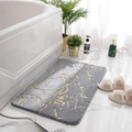 tapis de salle de bain design gris