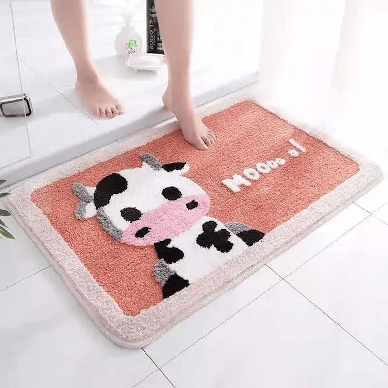 tapis bain marron